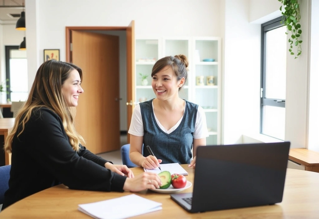 Nutriologin im Gespräch mit Klientin
